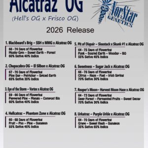 Alcatraz OG 2026 Menu